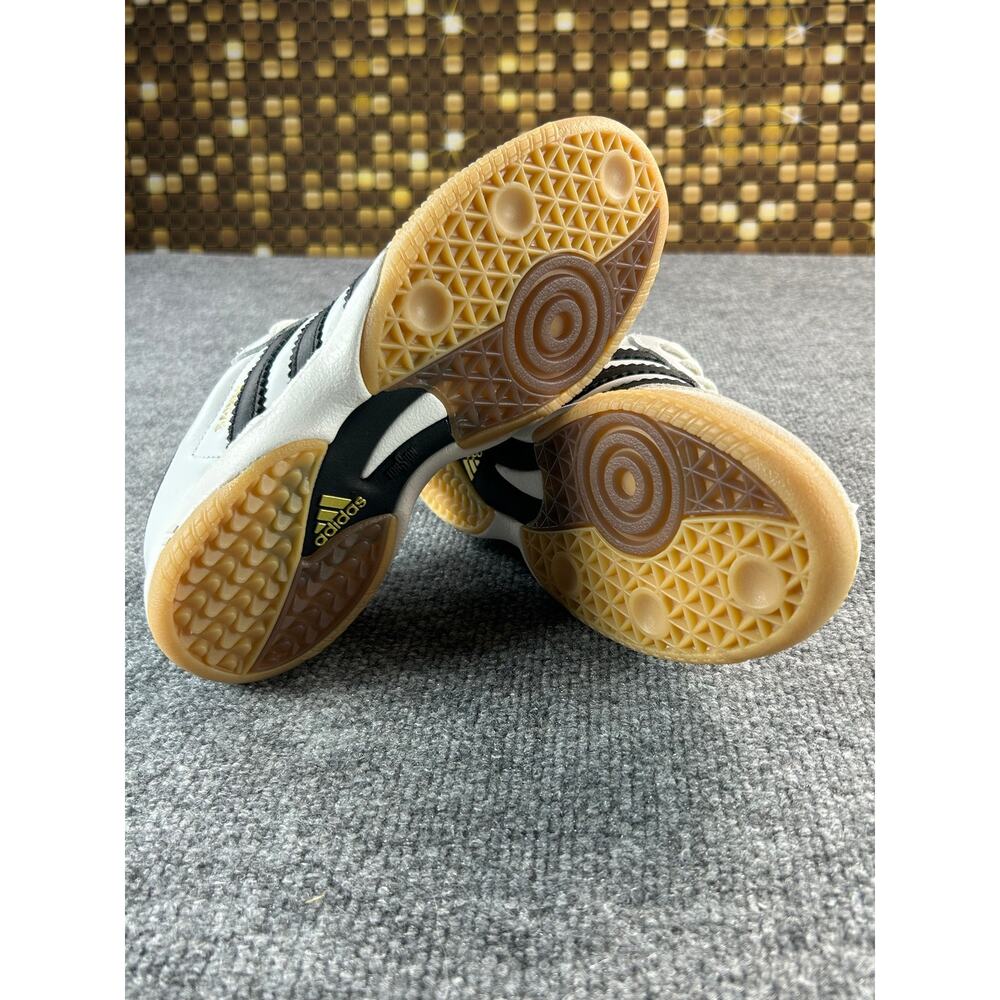 Adidas Samba MN White Black Gum Leather Sneakers WM 5.5 Y4.5 - Picture 3 of 12